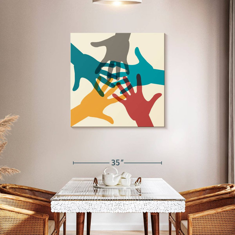 Kimira Racial Equality Hands, 36" H x 36" W