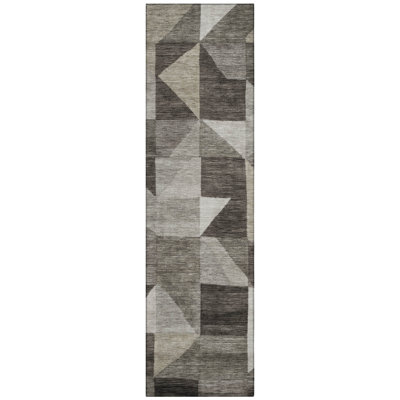 Machine Washable Indoor/Outdoor Kesler ACN2373 Geometric Rug
