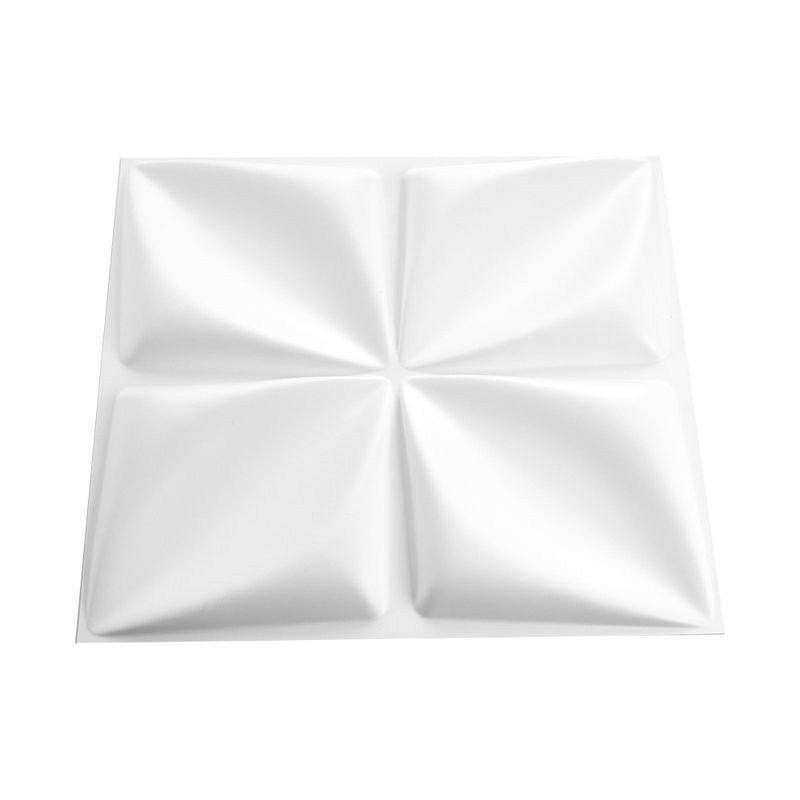 Eilley 50 cm x 50 cm 3D Wall Panel in White (12-pack)