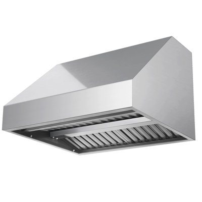 Hotte murale Victory 48 pouces 2300 CFM pour barbecue extérieur en acier inoxydable, filtres à chicanes, interrupteur rotatif à 4 vitesses, DEL à intensité variable
