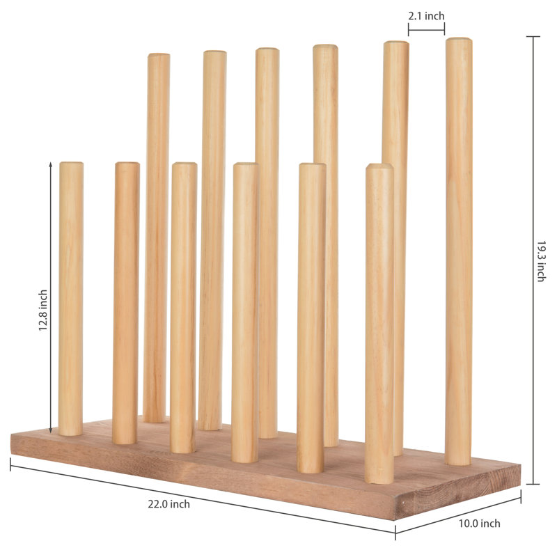 6 Pair Solid Wood Boot Storage