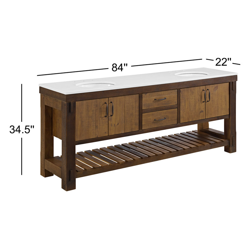 Farmhouse 84" Double Bathroom Vanity