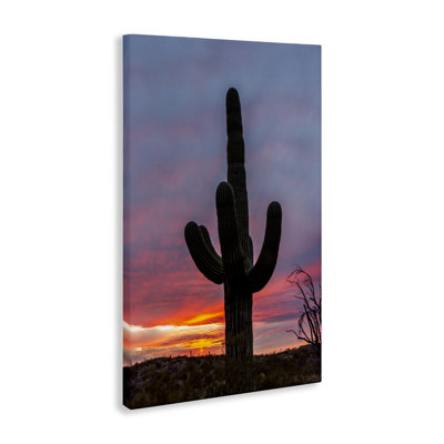 Arizona, toile de cactus au coucher du soleil, conception par Jeff Poe