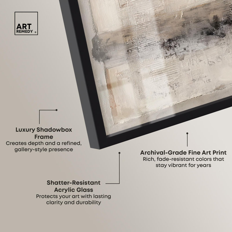 «Lintel of Time II Boho Art Shadowbox Print» par Art Remedy, H 21 po x l 17 po, Noir