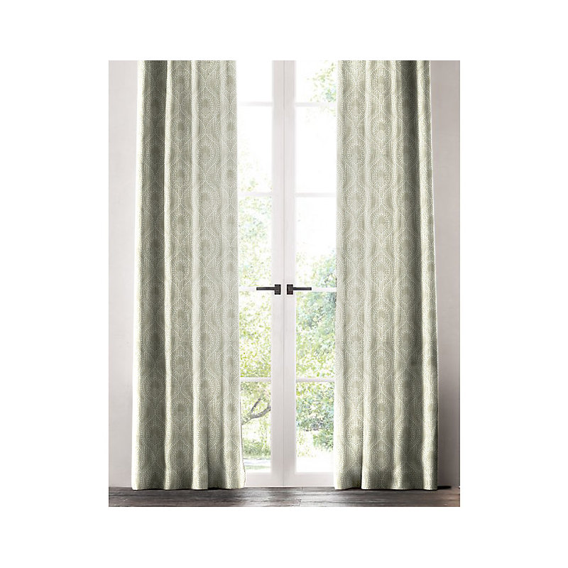 Cotton Room Darkening Curtain Single Panel, Light Khaki Olive, 50" W x 120" L