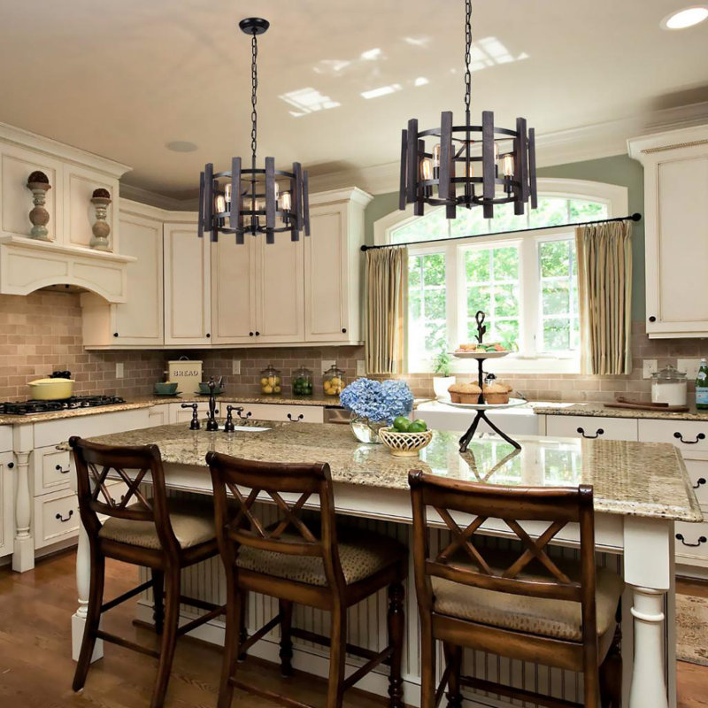 Masha 5 - Light Dimmable Lantern Globe Chandelier