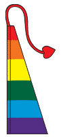 Double Sided 13'' H x 3'' W Polyester Feather Banner
