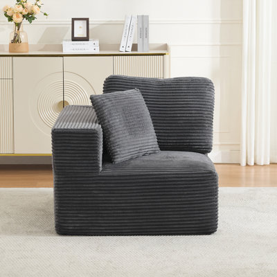 Acuna Corduroy Upholstered Accent Chair - Corner (R)