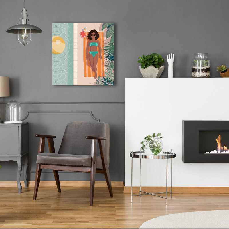 «Beach Babes 3» par Janelle Penner, art mural en verre acrylique, H 24 po x l 24 po x P 0,2 po