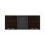 Meuble de rangement mural de cuisine TUHOME Jewlia 150 cm (L) à 6 portes avec égouttoir et étagères ouvertes – Noyer teinté-132780336