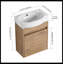 Meuble-lavabo à fermeture en douceur avec lavabo, 16 pouces pour petite salle de bain-1711189693