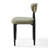 Velora Modern Green Chenille Upholstered Armless Dining Chair with Gold Back Frame-1543838201