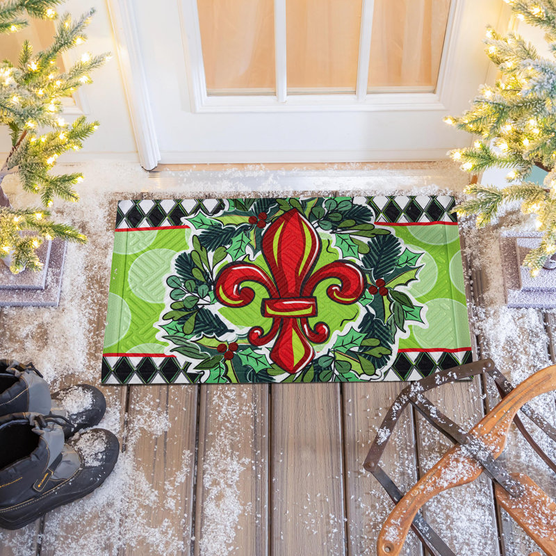 Tapis de Noël Holiday Fleur De Lis
