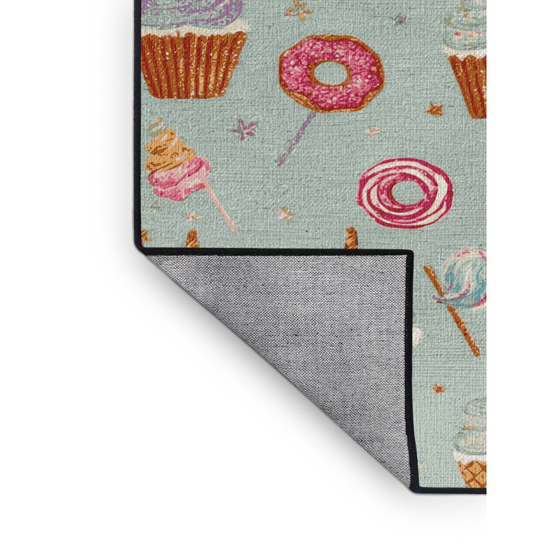  Tapis de desserts lavables à licorne, Carré 7 pi