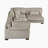 Brinsley 135" Modern Modular Sectional in Corduroy with Reversible Cushions & 6 Pillows-1477517955