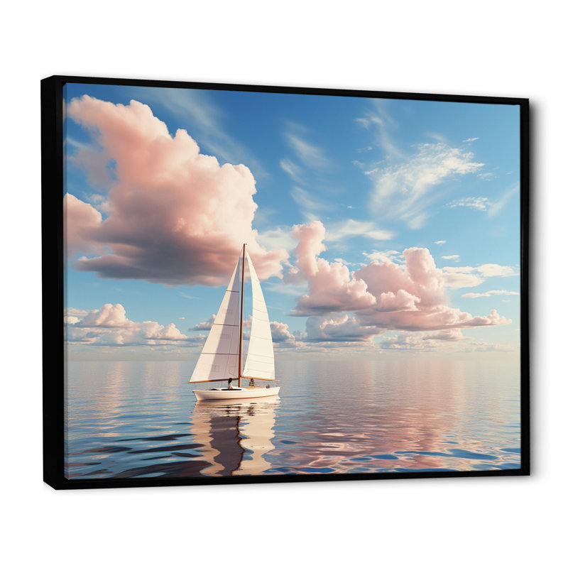 Ameley sur toile, Cadre flottant noir, H 34 po x l 44 po x P 1,5 po