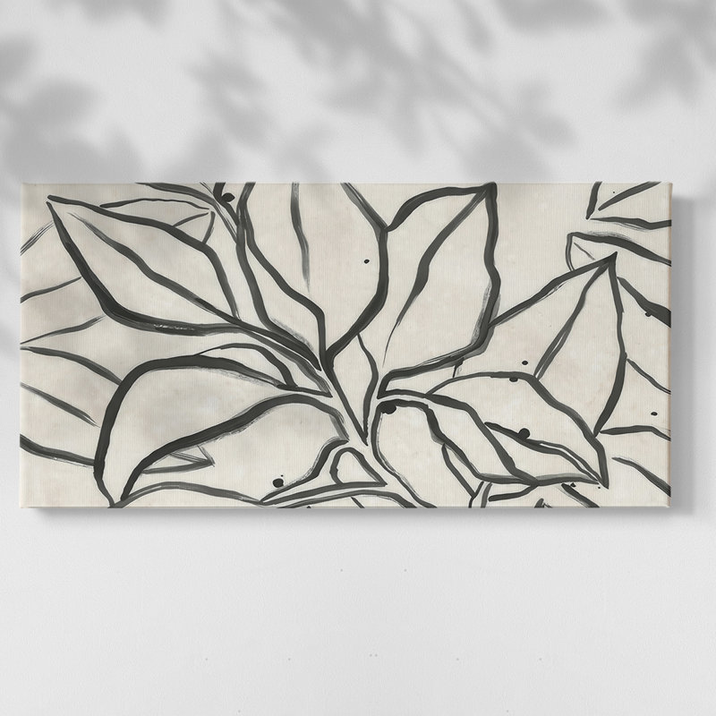 Parchemin brossé I - Toile tendue avec châssis encadré - Prêt à être accroché, H 21 po x l 41 po, Doré
