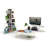 Mid Century Modern Tv Stand 4 Shelves Open Storage Metal Cords Entertainment Centre-1122827020