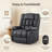 39" Manual Rocker Recliner, 110-160° Ergonomic PU Chair w/ Side Pocket & Extending Footrest-720933000