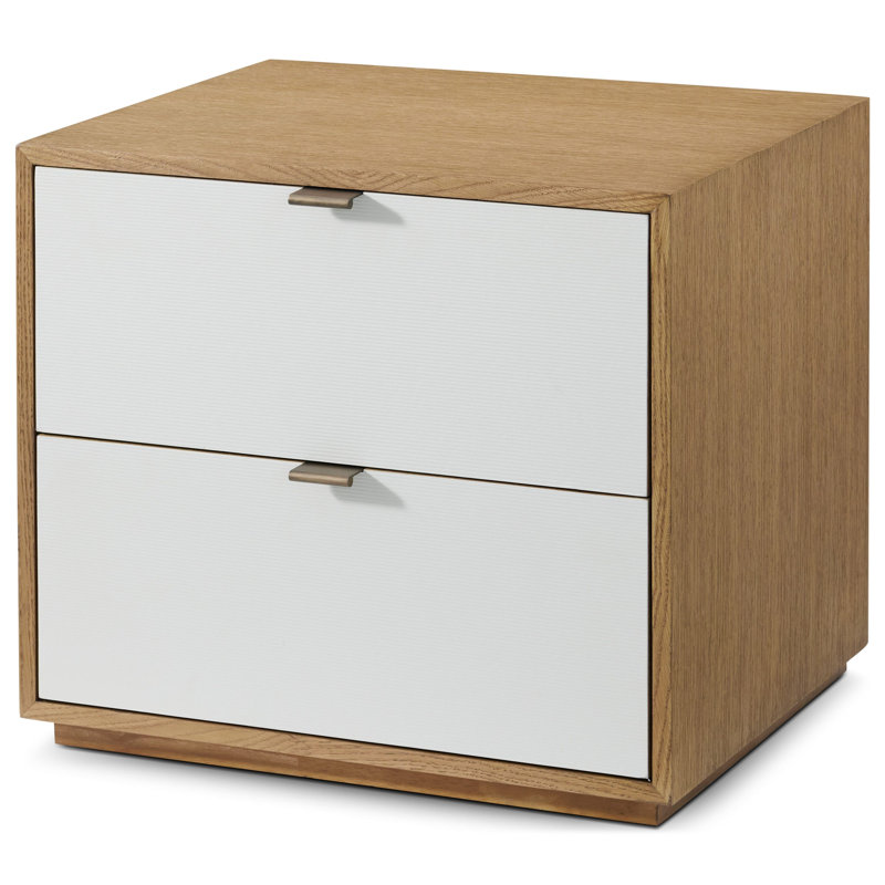 Kyoto 2 - Drawer Nightstand, White/Natural