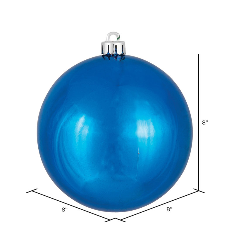 Décoration de boule décorative des Fêtes, 8", Bleu brillant