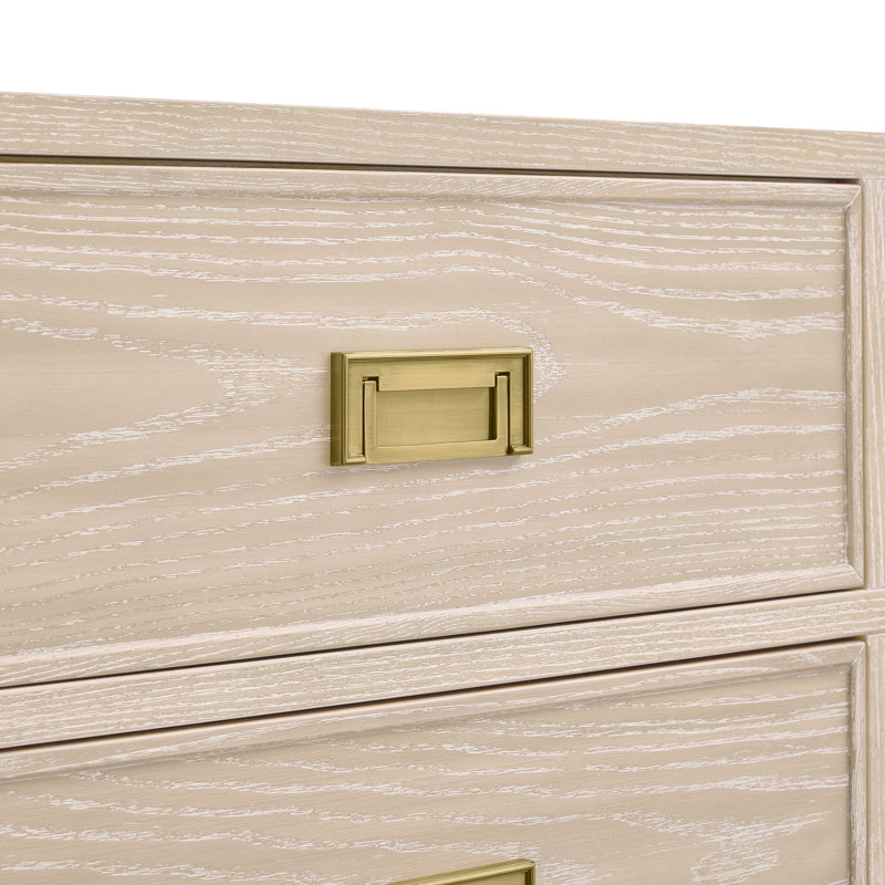 Paris 6 Drawer Dresser, Whitewash Ash