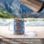 Tasse en acier inoxydable avec couvercle 12 oz.