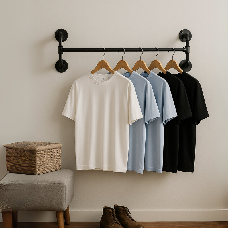 109cm Wall Mounted Metal Clothes Hanging Rail
