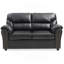 Black Padded Love Seat For Modern Living
