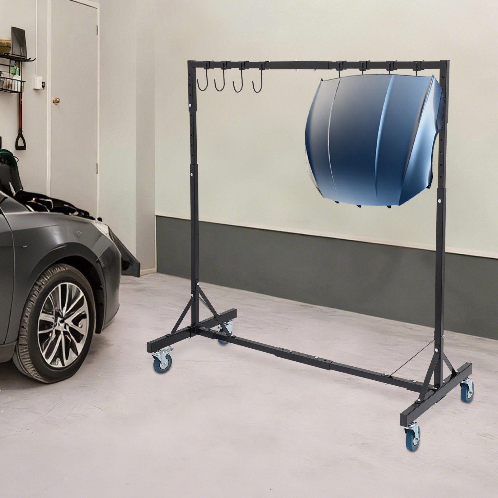 Rebrilliant Obel 59.84'' W Steel Height -Adjustable Storage Rack with ...