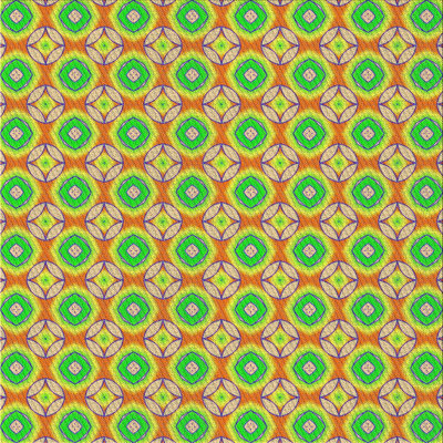 Tapis géométrique vert / jaune