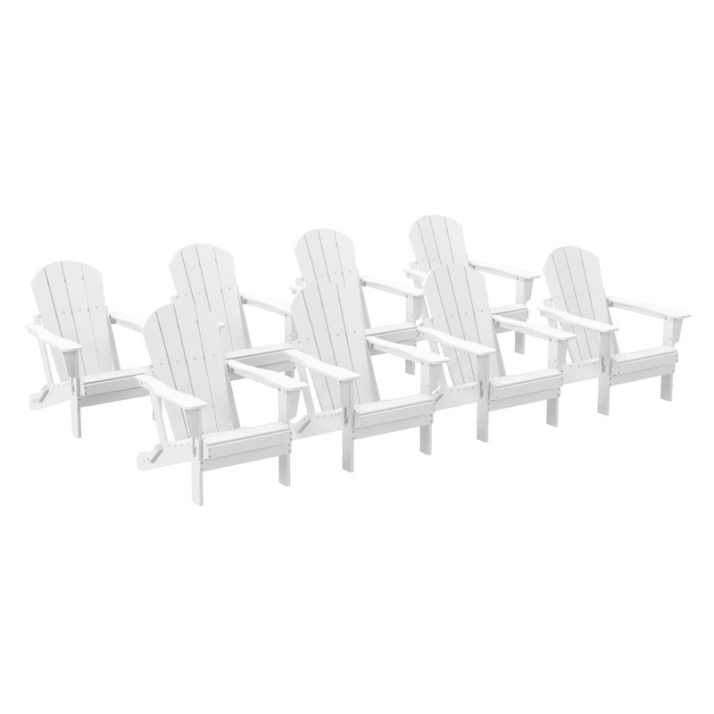 Chaise Adirondack pliante Shawnna, Blanc