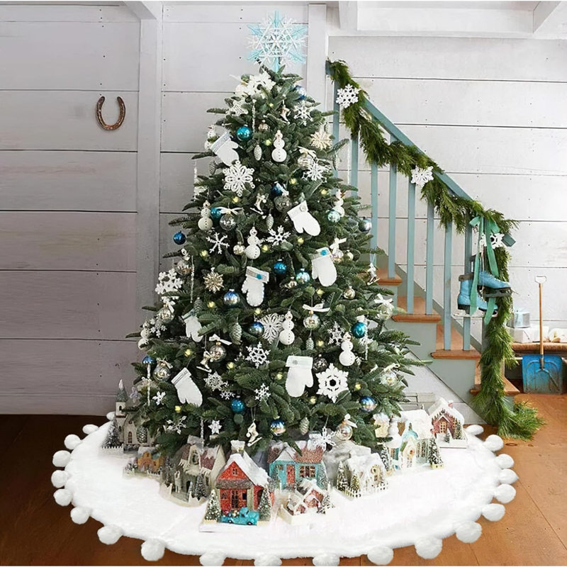 Abstract Polyester Blend Tree Skirt