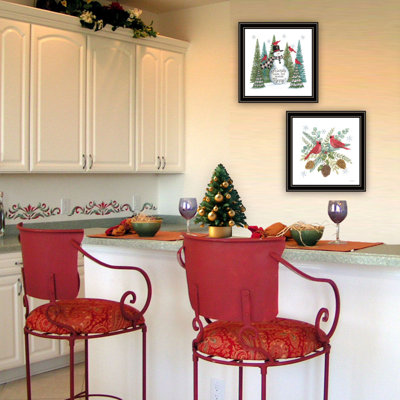 "Trendy Decor" 4U 2 pièces Vignette Friends Make The Season Merry Black, art mural encadré pour salon