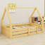 Lit cabane avec cadre de toit et système de fixation sécurisé pour chambres d'enfants-1232657199-1232657184