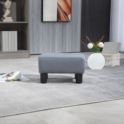 Andorra 40cm Wide Rectangle Solid Colour Footstool Ottoman