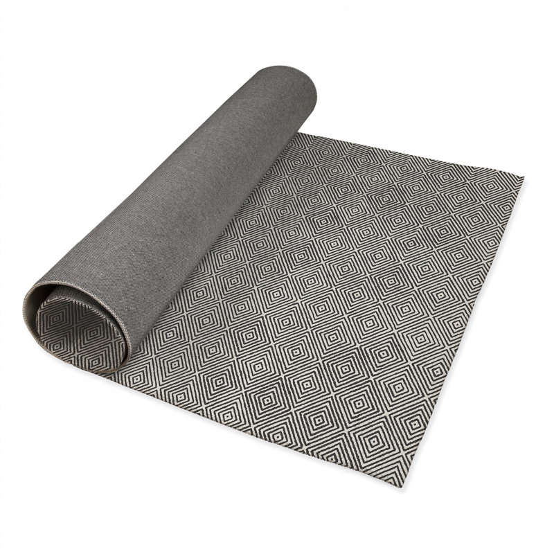 Ikat Spray Kids Play Mat, Ivory/Charcoal, Rectangle 24" x 36"