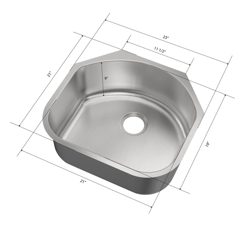 Undermount Single Bowl Stainless Steel Kitchen Sink