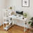 47 Inch Reversible L Shaped Desk with Bookshelf-109703373