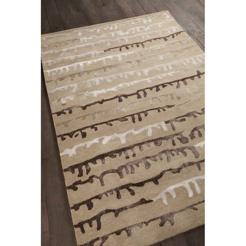 Navyan Khaki Area Rug, Rectangle 5' x 7'6", Khaki