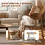 Upholstered Dining Chairs with Solid Wood Legs, Curved Backrest-132443058-132443059