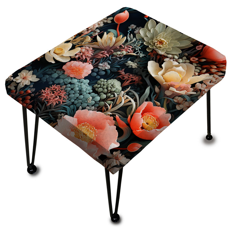 Motif tropical de repose-pieds rectangulaire Oceanic Gardens