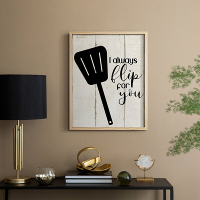 Flip For You Framed Print - Solid Wood