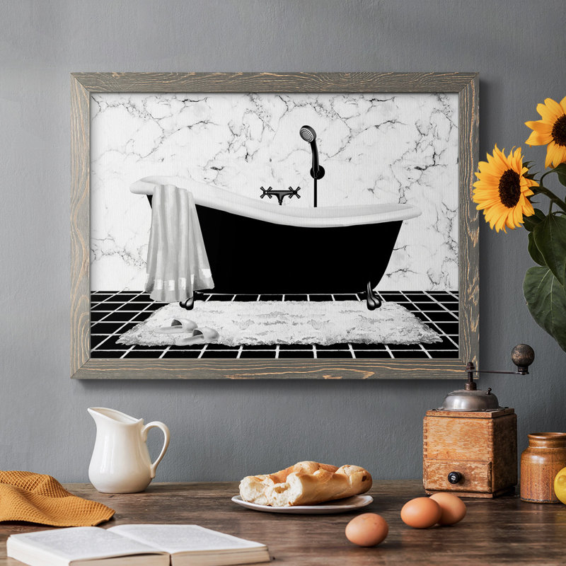 " Modern Bath I ", Gray, 26" H x 38" W