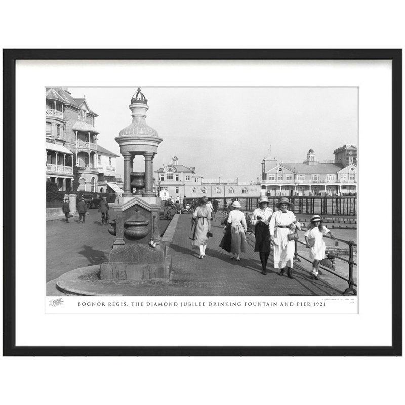 Bognor Regis, The Diamond Jubilee Drinking Fountain And Pier 1921 by Francis Frith - Single Picture Frame Print