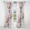 Contemporary Cherry Blossom Bold Stripes I - Rideau occultant en velours floral cerise - 1 panneaux