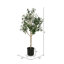 Olive verte artificielle dans un pot de fleurs noir-881041605