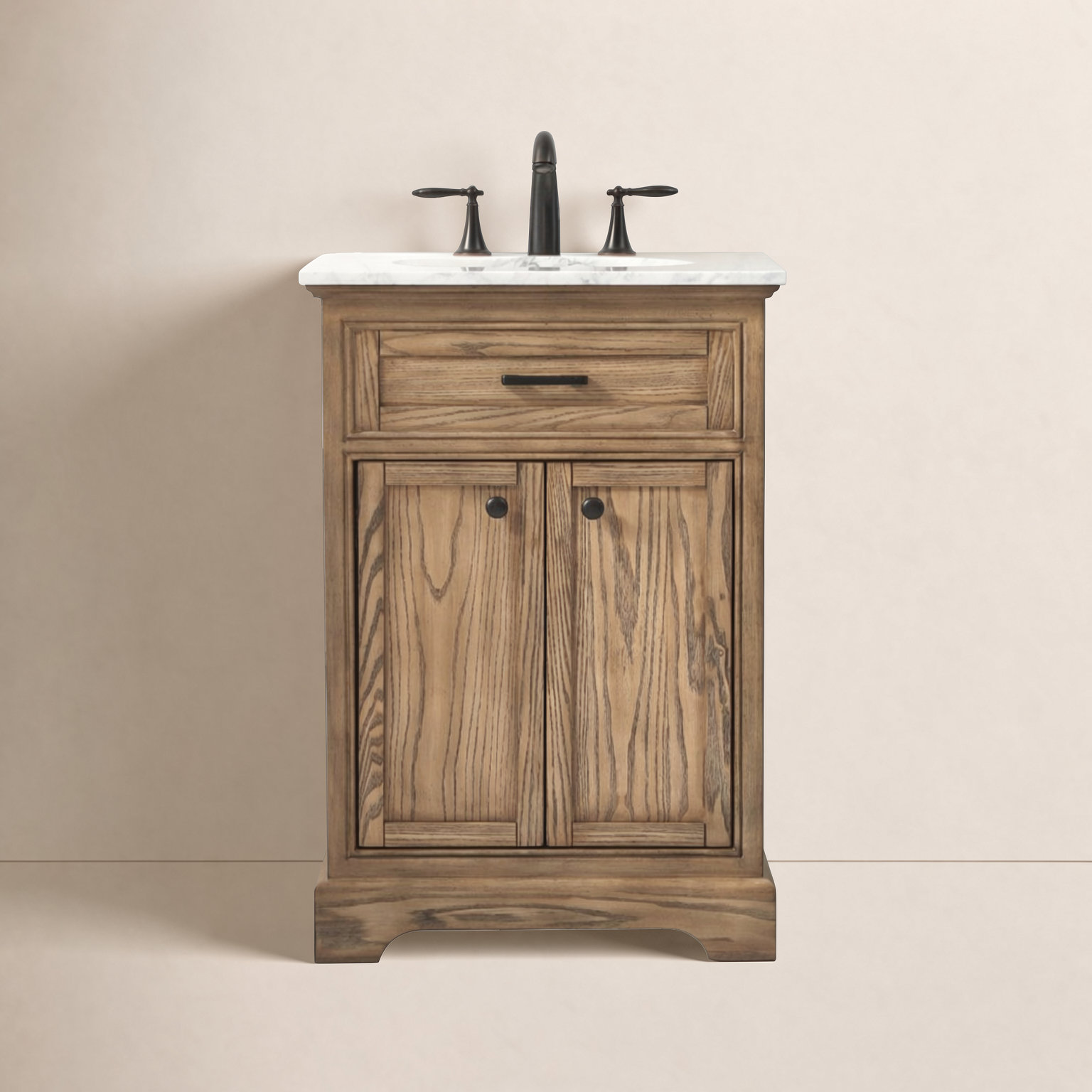 Hermes 24'' Single Bathroom Vanity, Driftwood