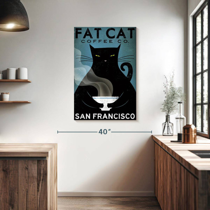 Brampt Cat Coffee, 39" H x 26" W