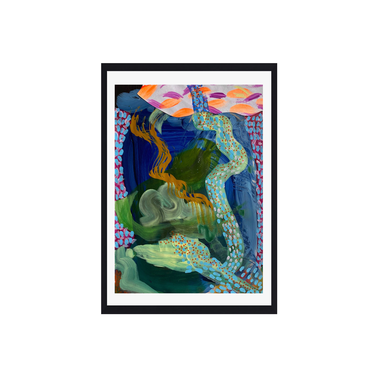 Bosc De Les Fades I Print by K'era Morgan, Black Paper Single Picture Framed, White, 48" H x 36" W
